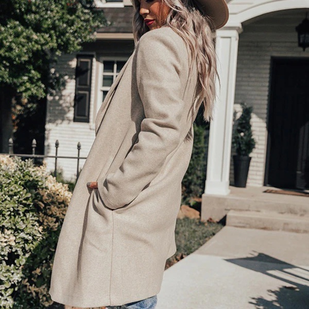 NWT Impressions online boutique trench winter coat Burch color